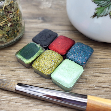 Lettermoments Glitzerfarben Dunkle Waldmagie 6-teilig - natürliche Bestandteile