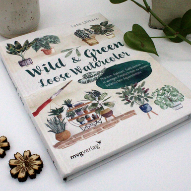 Wild & Green Loose Watercolor Buch Lena Ullmann @pinsel.yoga
