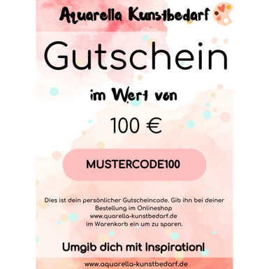 Gutschein Aquarella in PDF-Form