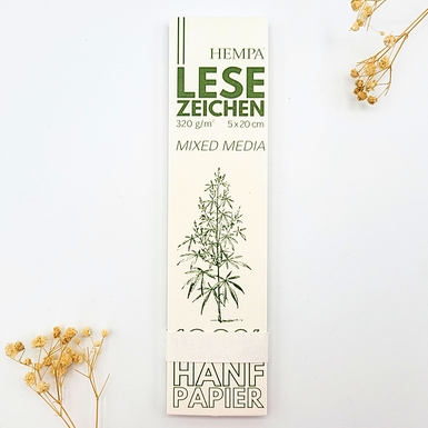 5 x 20 cm - HEMPA Papier nachhaltig aus Hanf-Fasern Lesezeichenblock