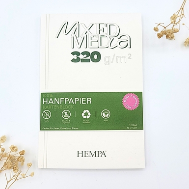 10 x 15 cm - HEMPA Papier nachhaltig aus Hanf-Fasern Kartenblock 320 g/m²