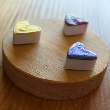 Valentinstags-Set Aquarella Magic Love - Limitiert 3 Herzen & Magnet-Teller