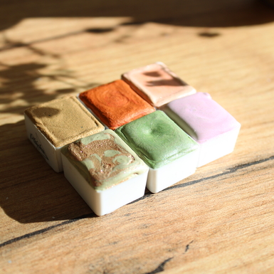 Lettermoments 6-teilig - natürliche Bestandteile Pastelltöne