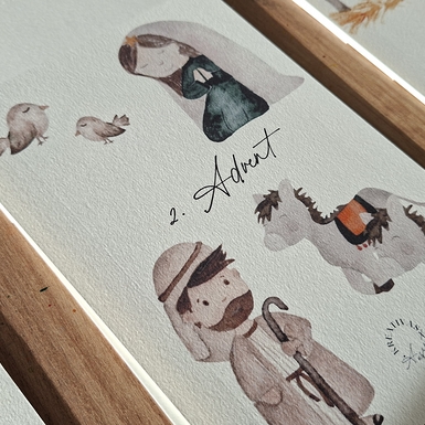 KreativasAuszeit Aquarelladvent 17 weihnachtliche Motive Vorlagenbilder (hand-designt)