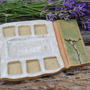 @artandkreative Mischpalette Wildblumen handgemacht aus Keramik