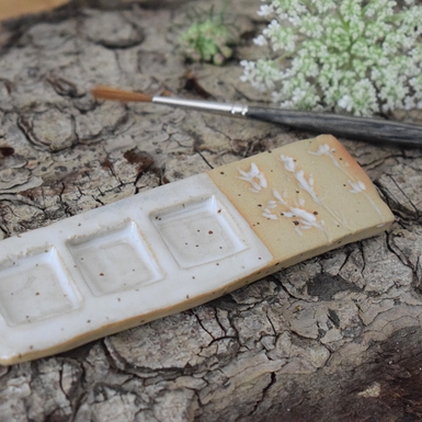 @artandkreative Mischpalette Lavendel handgemacht aus Keramik