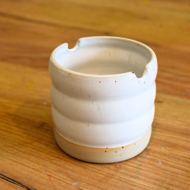 @kreativas.auszeit  Pinselbecher mit Rille aus Keramik ca. 150 ml